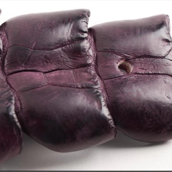 New! Via La Moda Genuine Nile Crocodile Belt - Picture 4 of 12